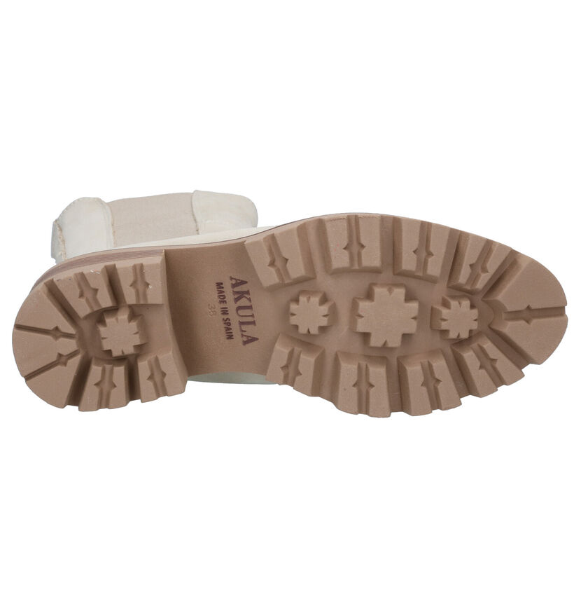 Akula Bottes courtes en Brun clair en nubuck (298734)