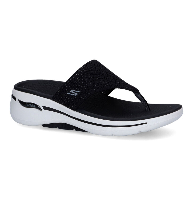 Skechers Go Walk Arch Fit Ecru Teenslippers voor dames (322945)