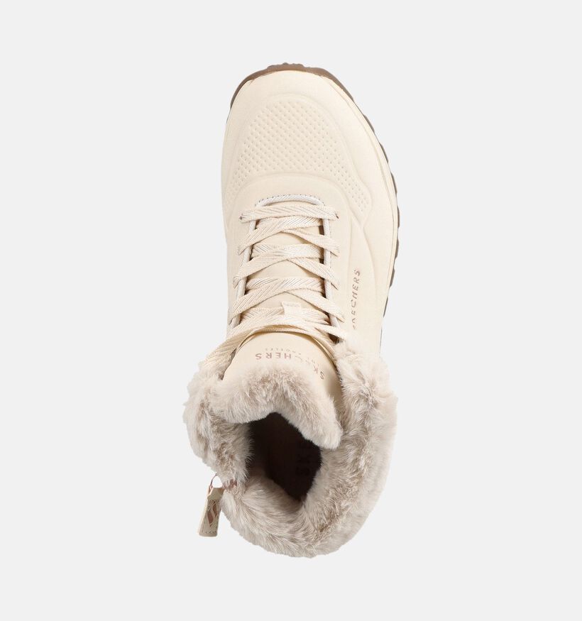 Skechers Uno Rugged Beige Boots met Veters en Rits voor dames (378081) - geschikt voor steunzolen
