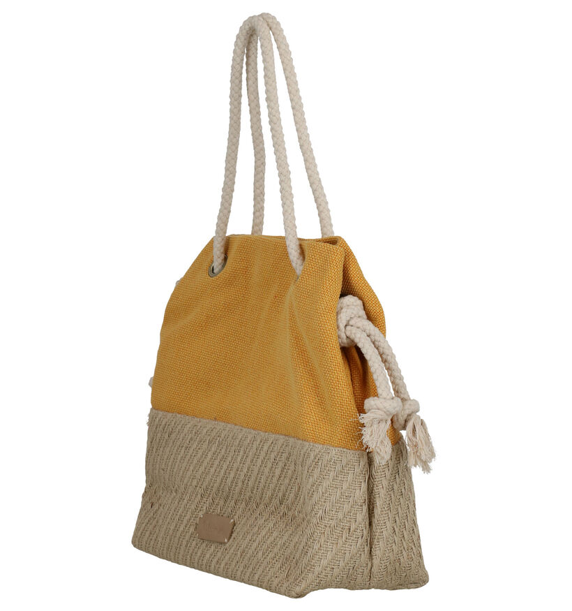 Woomen Lys Vegan Gele Shopper in stof (274834)