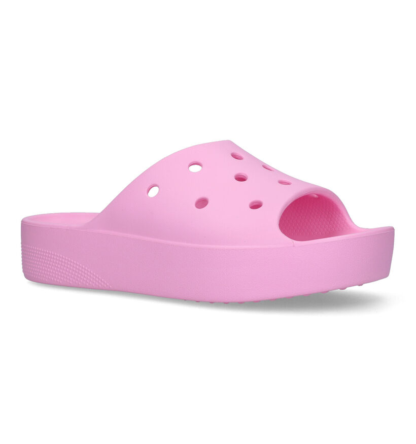 Crocs Classic Platform Nu-pieds en Rose pour femmes (322211)