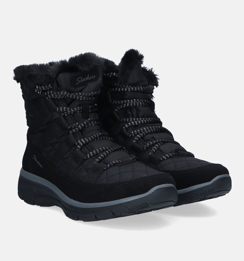 Skechers Easy Going Moro Street Bottes de neige en Noir pour femmes (346518)
