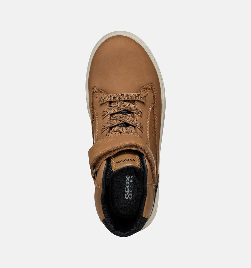 Geox Bunshee Chaussures hautes en Cognac pour gar&ccedil;ons (345943) - pour semelles orthop&eacute;diques