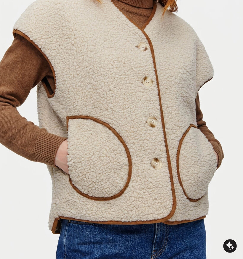 Laurent David Ecru Bodywarmer voor dames (382011)