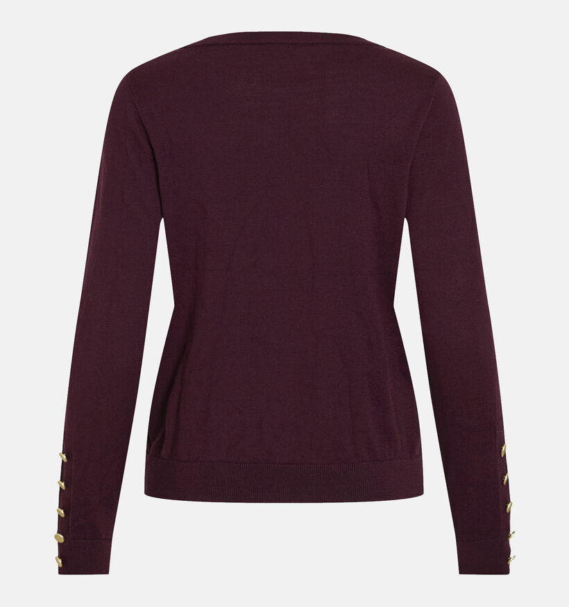 Vila Claudie Pull en Noir Vila Viclaudie Pull en Bordeaux pour femmes (364089)