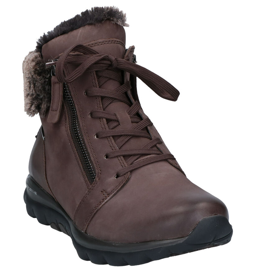 Gabor Donkerbruine Boots in nubuck (260515)