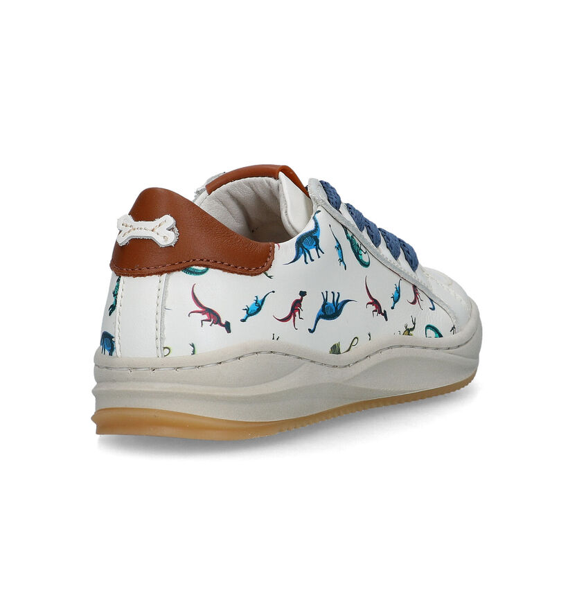 STONES and BONES Norie Ecru Veterschoenen voor jongens (322096) - geschikt voor steunzolen