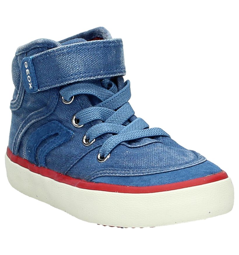 Geox Blauwe Hoge Sneaker in stof (170510)