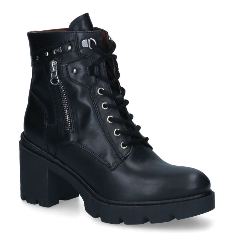 NeroGiardini Boots à lacets en Noir en cuir (314551)