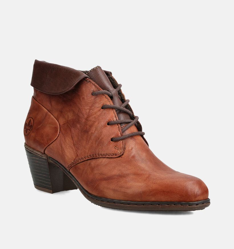 Rieker Bottines à lacets en Cognac pour femmes (360466)