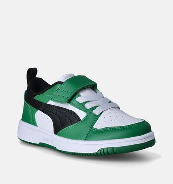 Puma Rebound Low Baskets Blanc/Bleu/Vert