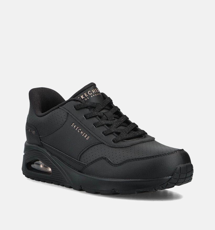 Skechers Uno Simplified Zwarte Sportieve Sneakers voor dames (360898) - geschikt voor steunzolen