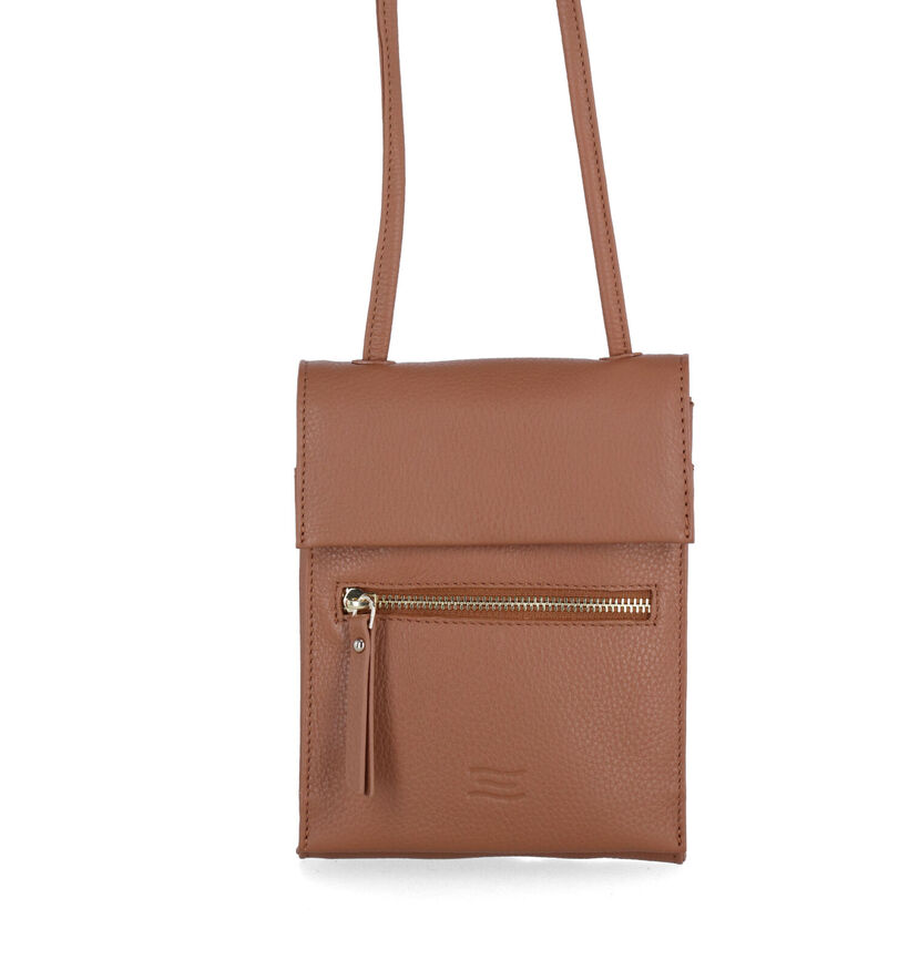 Crinkles Sac porté croisé en Camel pour femmes (342316)