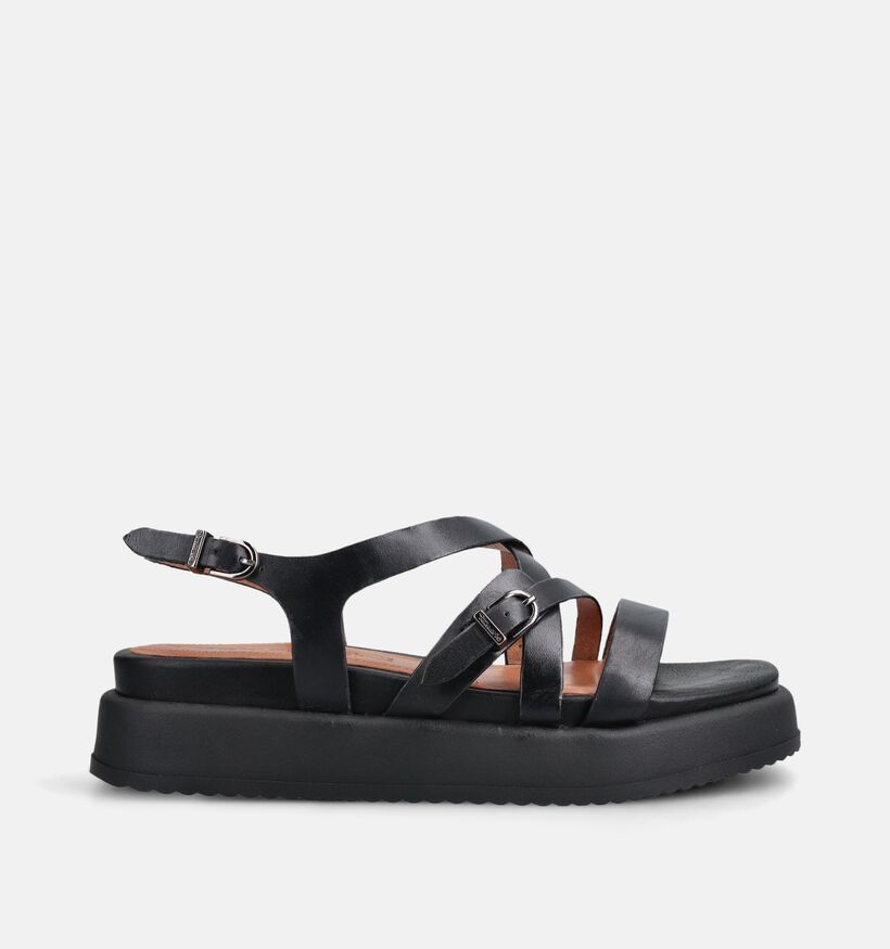 Tamaris Sandales compens&eacute;es en Noir pour femmes (371771)