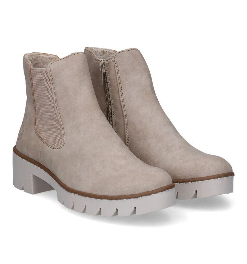 Rieker Bottines Chelsea en Beige pour femmes (347412)
