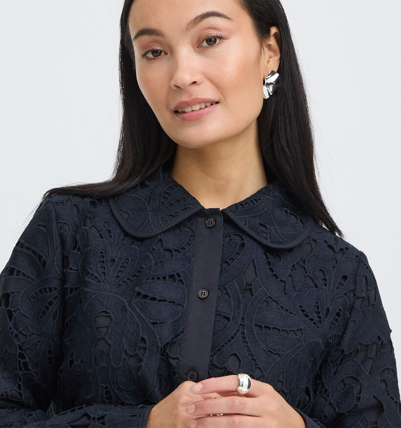 Fransa Gabrielle Donkerblauwe Blouse voor dames (377908)