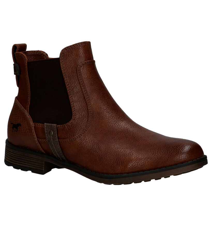 Mustang Bottines chelsea en Cognac en simili cuir (280956)