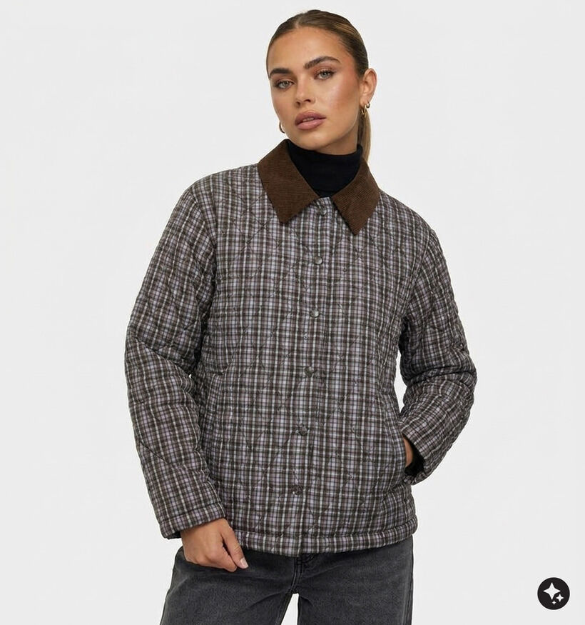 Pieces Alma Manteau court en Brun pour femmes (379332)