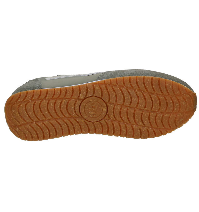 Woden Olivia Kaki Sneakers in stof (277425)