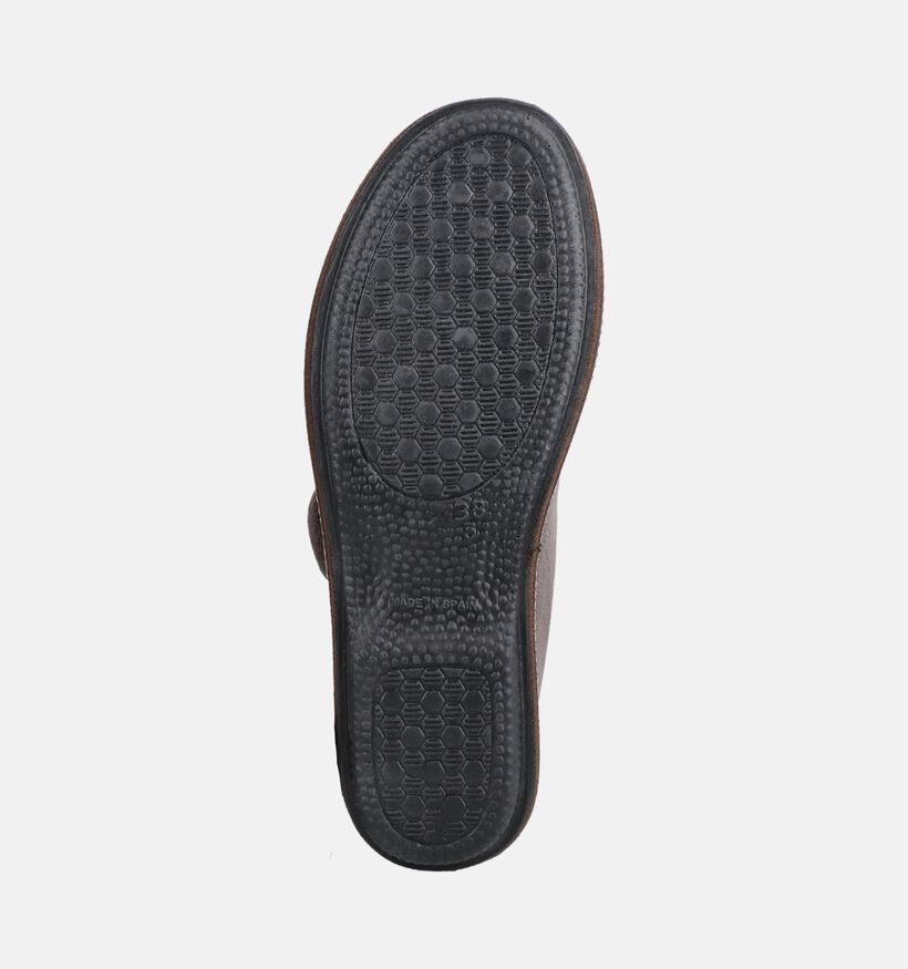 Hush Puppies Cyrilo Donkerbruine Hoge Pantoffels voor dames (377684)