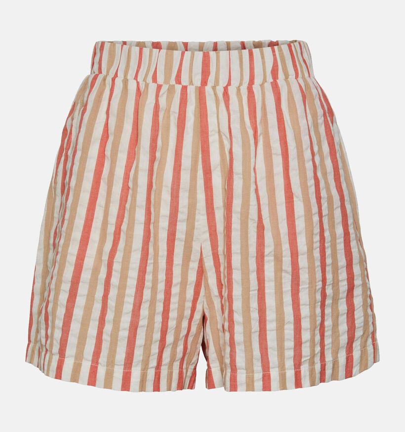 Pieces Lucid Beige Gestreepte Short voor dames (334650)