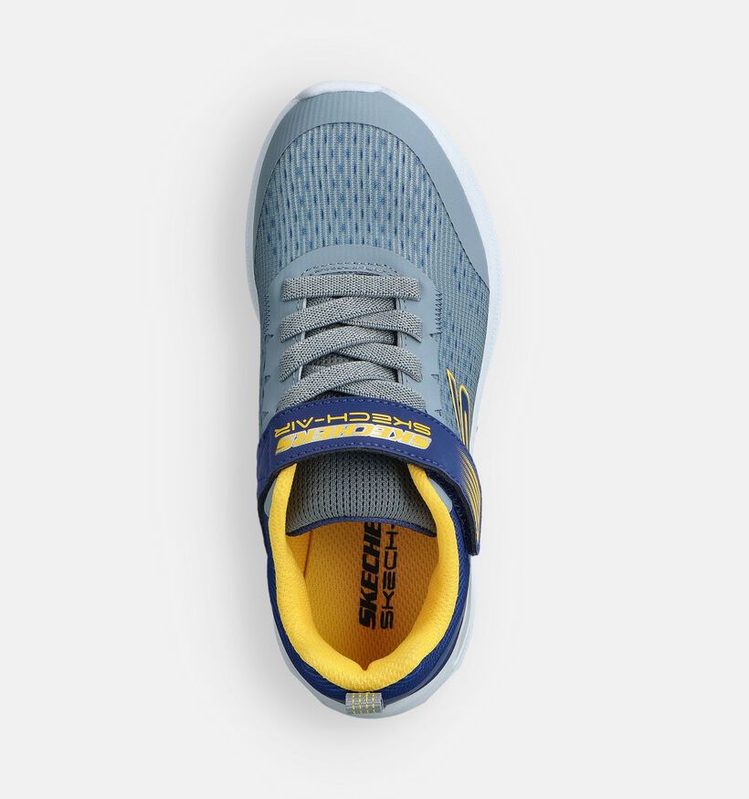 Skechers Microspec Blauwe Sneakers voor jongens, meisjes (367537)