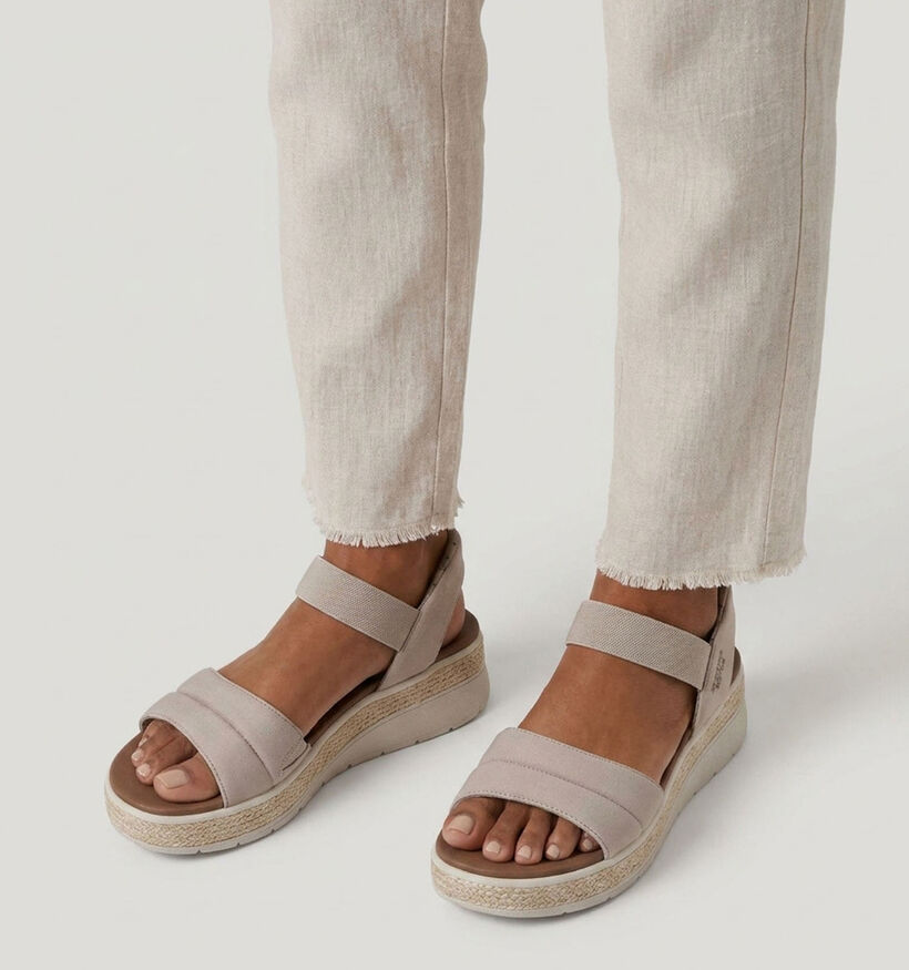 Skechers Bobs Sun Ray Taupe Sandalen voor dames (371222)