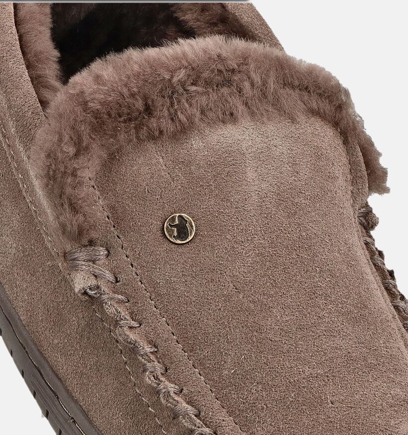 Warmbat Grizzly Pantoufles en Taupe pour hommes (379296)