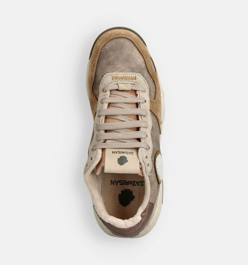 Satorisan Chacrona Premium Taupe Sneakers voor dames (361786) - geschikt voor steunzolen