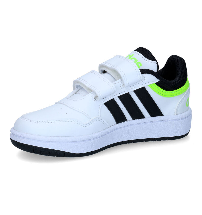 adidas Hoops 3.0 Witte Sneakers voor jongens (318803) - geschikt voor steunzolen