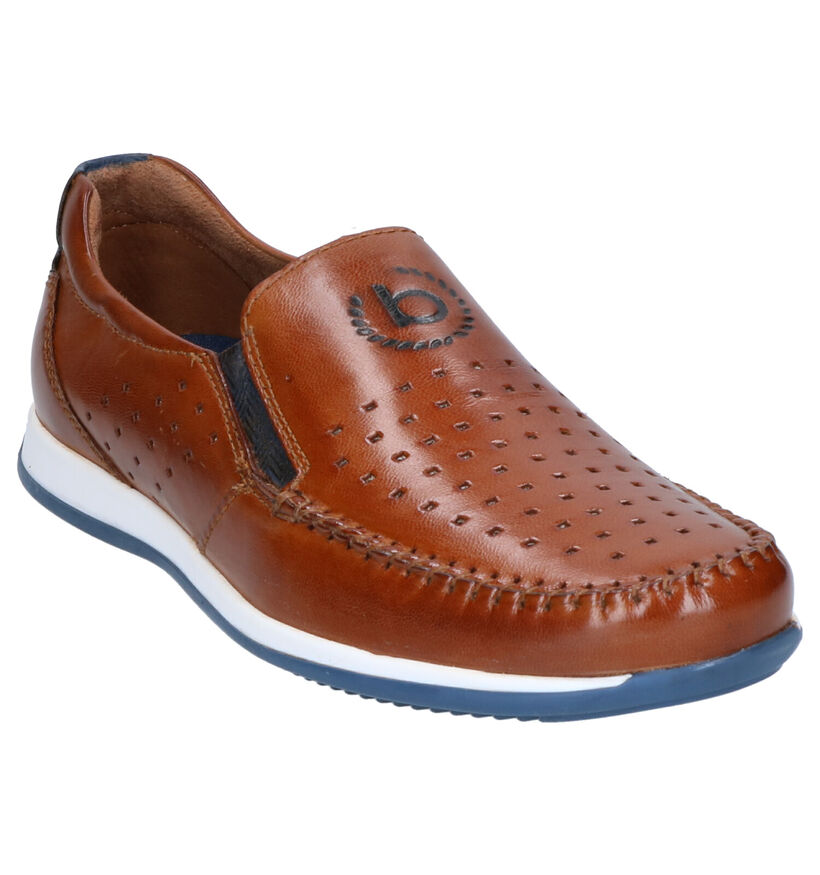 Bugatti Chaussures slip-on en Cognac en cuir (271489)
