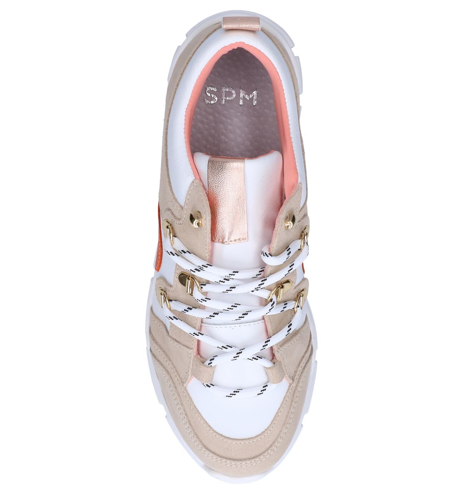 Wit Beige Sneakers SPM Lulu Dames Sneakers Online op TORFS.BE