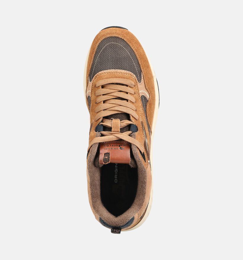 Bufflox Grimbergen Chaussures plates en Cognac pour hommes (379786) - pour semelles orthop&eacute;diques