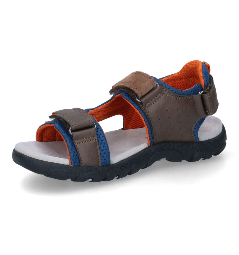 Geox Strada Blauwe Sandalen in daim (303742)