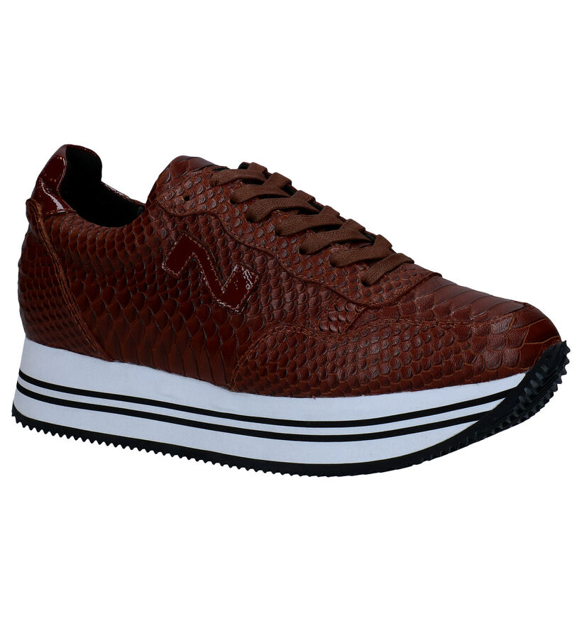 Nathan-Baume Cognac Veterschoenen in leer (283257)