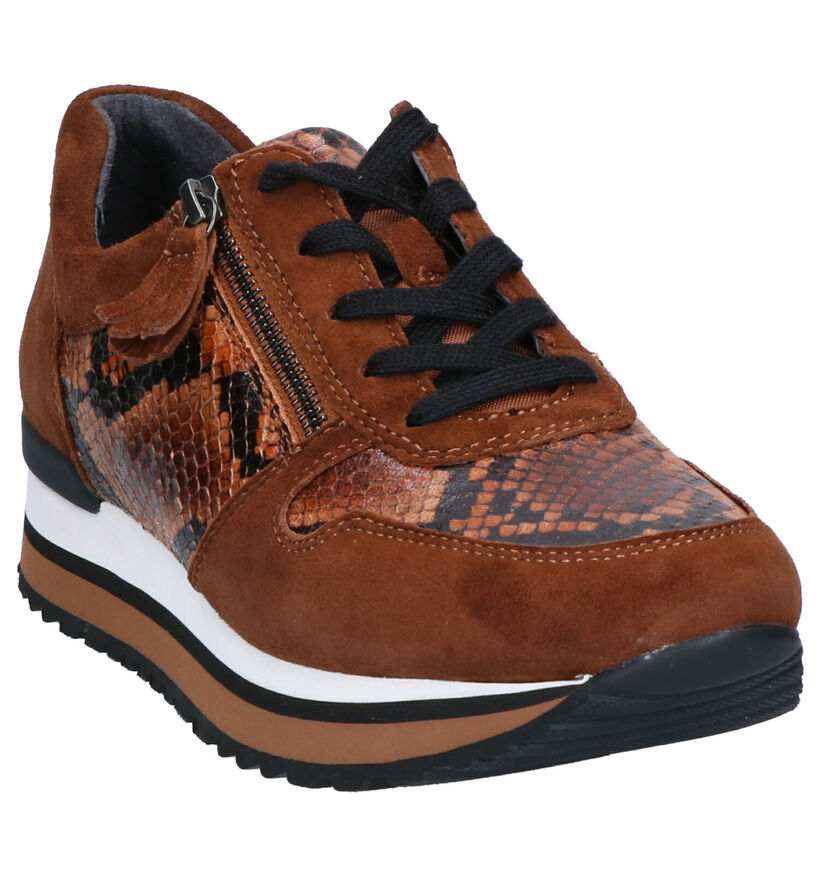 Gabor OptiFit Cognac Sneakers in daim (260223)