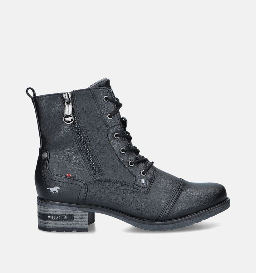 Mustang Boots à lacets en Noir pour femmes (345412)