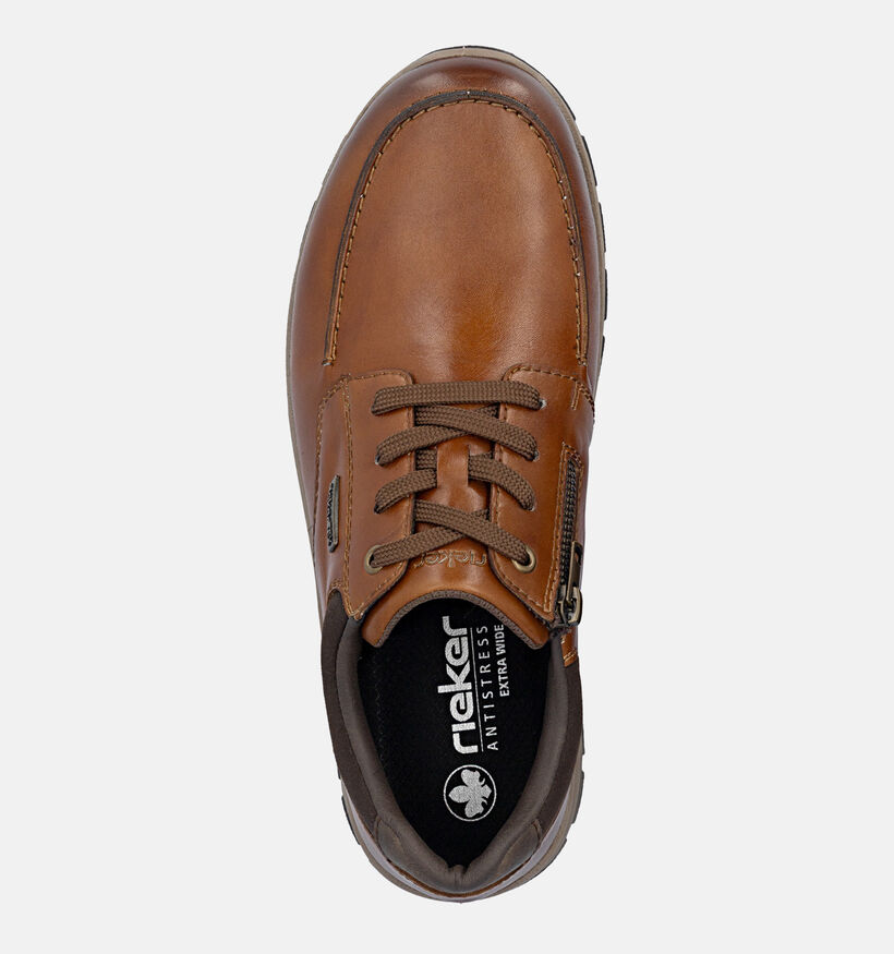 Rieker Antistress Chaussures plates en Cognac pour hommes (376516) - pour semelles orthop&eacute;diques