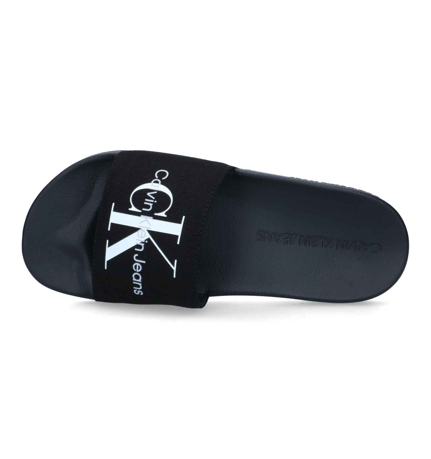 Calvin Klein Slide Monogram Claquettes de piscine en Noir Femmes
