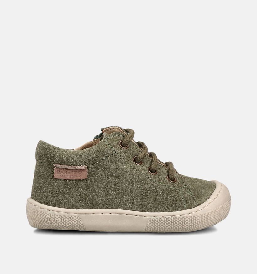 Naturino Barefoot Amur Zip Baskets pour b&eacute;b&eacute; en Vert kaki pour filles, gar&ccedil;ons (372305) - pour semelles orthop&eacute;diques
