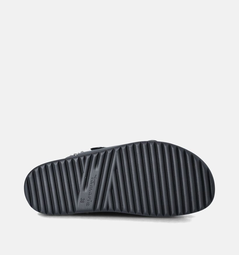 Tamaris Nu-pieds plates en Noir pour femmes (366039)