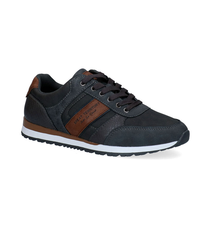 Origin Cognac Veterschoenen in kunstleer (298354)