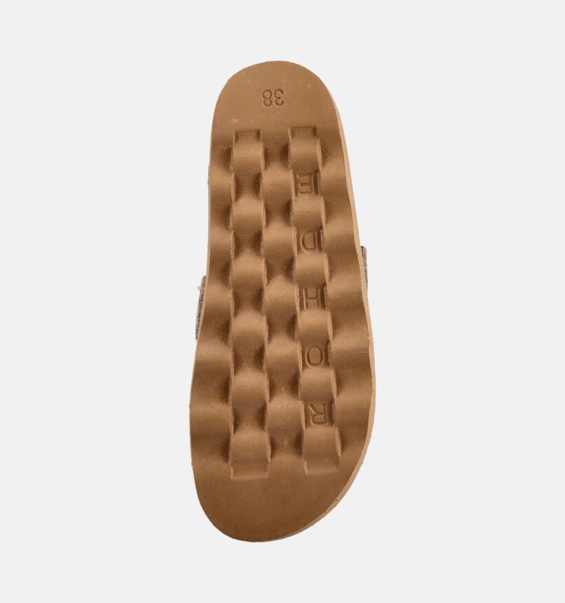 Rohde Foggia Pantoufles ouvertes en Beige pour femmes (380032) - pour semelles orthop&eacute;diques