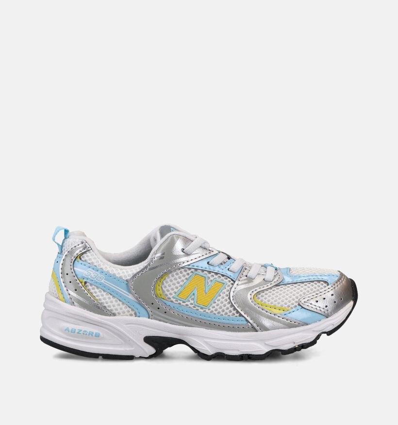 New Balance 530 Baskets basses en Argent pour gar&ccedil;ons (366206) - pour semelles orthop&eacute;diques