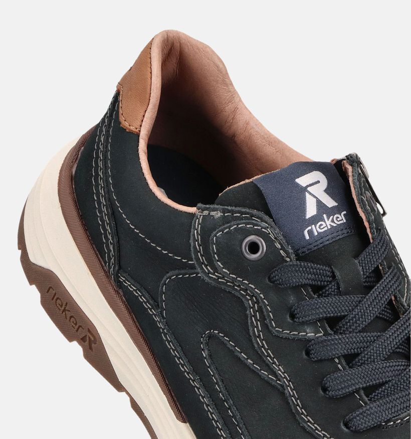 Rieker Zwarte/Cognac Veterschoenen voor heren (367564) - geschikt voor steunzolen