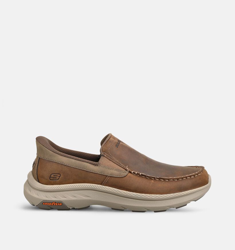 Skechers Pollard Osgood Mocassin en Marron pour hommes (375644)