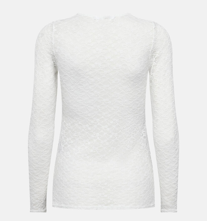 Sisters Point Gimas Witte Kanten T-shirt voor dames (380807)