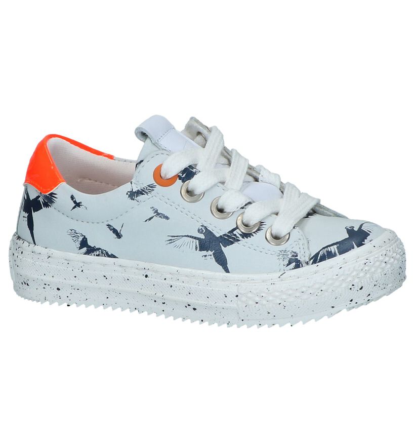 Donkerblauwe Geklede Sneakers Wild in leer (245152)