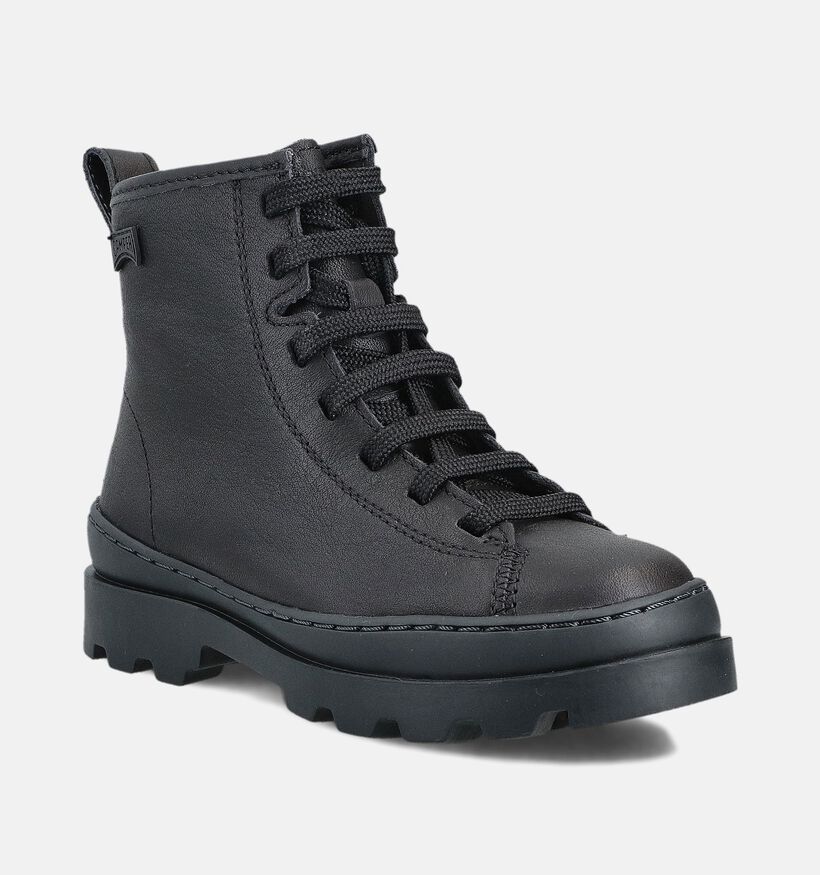 Camper Zwarte Veterboots voor jongens, meisjes (363606) - geschikt voor steunzolen