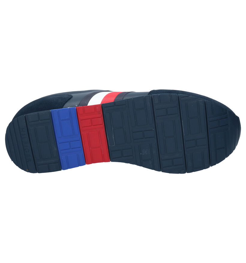 Tommy Hilfiger Corporate Leather Blauwe Sneakers in daim (264960)